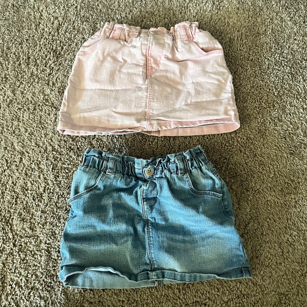 Garanimals Pink and Blue Denim Skort Bundle Size 5T